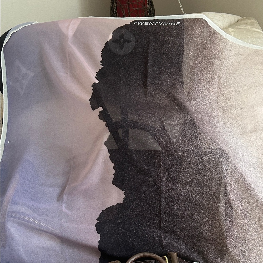 TWENTYNINE  PALMS Black and Cream Graphic Scarf